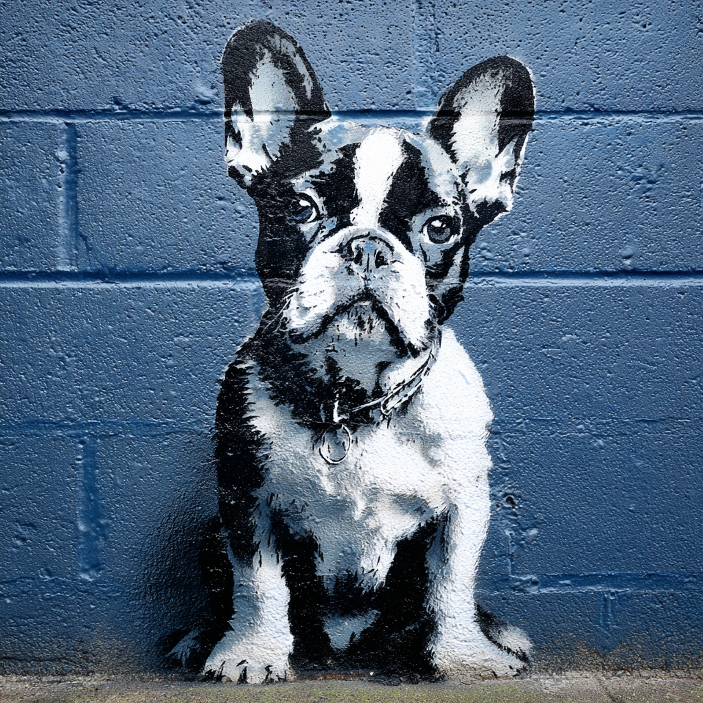 Banksy Style Pet Portrait Scatter Cushion – Personalised Pet Portrait From Photo