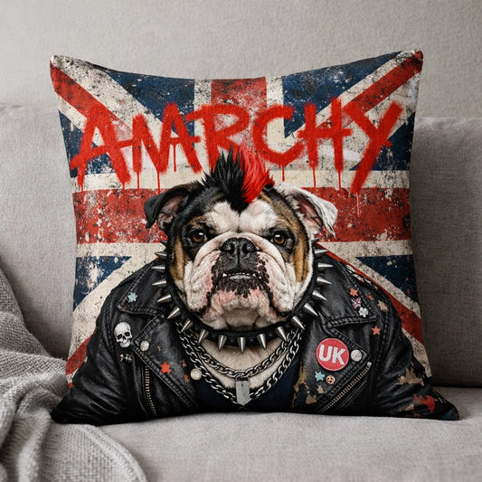 The Rebel  - Personalised Dog Portrait Cushion