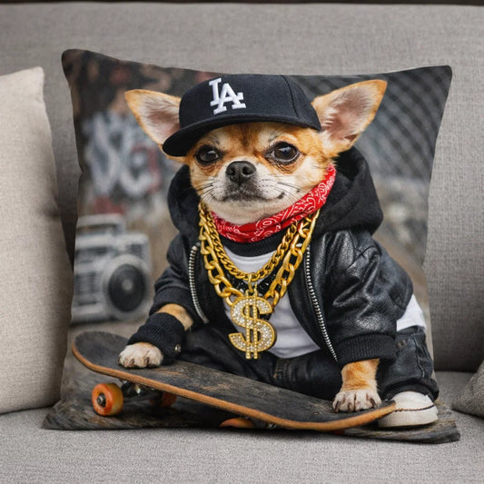 The Streetdog- Personalised Dog Portrait Cushion